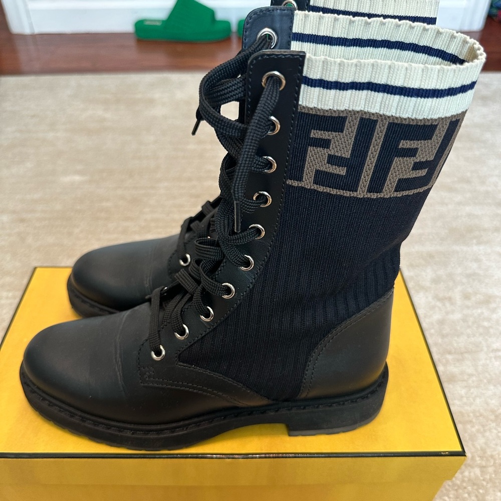 Fendi Rockcoco military boots